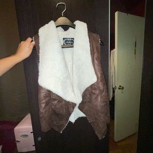 3/$15 Faux leather vest
